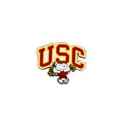 USC Trojans White Arch Snoopy Cheering Pin